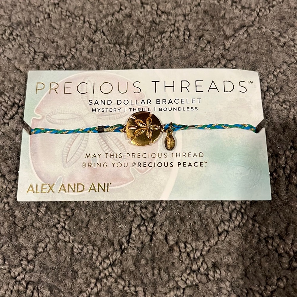 Alex and Ani Precious Threads Sand Dollar bracelet. New